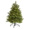 Nearly Natural 4-ft North Carolina Fir Artificial Christmas Tree With 250 Clear Lights And 1003 Bendable Branches Green
