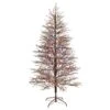 Nearly Natural 7-ft Frosted Berry Twig Artificial Christmas Tree With 450 Multicolored Gum Ball LED Lights And 1192 Bendable Branches Brown