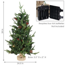 Sunnydaze Decor Sunnydaze Natural Noel Indoor Pre-Lit Artificial Christmas Tree - 3 Ft 10 Sunnydaze Decor Sunnydaze Natural Noel Indoor Pre-Lit Artificial Christmas Tree - 3 Ft -Sunnydaze Decor Shop 0e1e96f14646427bbc594088dd580a53