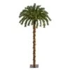 Nearly Natural 4-ft Christmas Palm Artificial Tree With 150 Warm White LED Lights Green