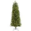 Nearly Natural 6.5-ft Slim Colorado Mountain Spruce Artificial Christmas Tree With 450 (Multifunction With Remote Control) Warm White Micro LED Lights With Instant Connect Technology And 918 Bendable Branches