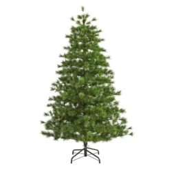 Nearly Natural 7-ft Yukon Mixed Pine Artificial Christmas Tree With 1104 Bendable Branches