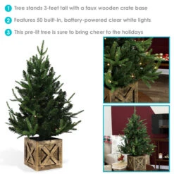 Sunnydaze Decor Sunnydaze Farmhouse Indoor Pre-Lit Artificial Christmas Tree - 3 Ft -Sunnydaze Decor Shop 1ed22bbdbfdd4cc6824421e5d74f8952