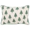HomeRoots Ivory And Green Modern Christmas Tree Lumbar Throw Pillow