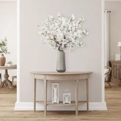 Christmas White Cherry Blossom Flowers, Three 36 Inch Branches, Wedding, Party, Event, Japan's National Flower 6 Christmas White Cherry Blossom Flowers, Three 36 Inch Branches, Wedding, Party, Event, Japan's National Flower -Sunnydaze Decor Shop 2730f88438524d9b891092f1d44c167a