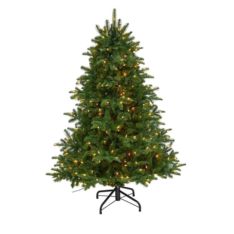 Nearly Natural 5-ft South Carolina Spruce Artificial Christmas Tree With 300 White Warm Lights And 1370 Bendable Branches 1 Nearly Natural 5-ft South Carolina Spruce Artificial Christmas Tree With 300 White Warm Lights And 1370 Bendable Branches