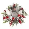 Nearly Natural 15-in Holiday Lighted Forest Candle Holder Table Christmas Artificial Arrangement