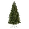 Nearly Natural 7-ft Grand Teton Spruce Flat Back Artificial Christmas Tree With 220 Clear LED Lights And 953 Bendable Branches Green