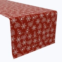Fabric Textile Products, Inc. Table Runner, 100% Cotton, Love For Christmas Red
