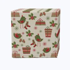Fabric Textile Products, Inc. Napkin Set Of 4, 100% Cotton, Christmas Celebration