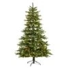 Nearly Natural 7-ft Montreal Spruce Artificial Christmas Tree With 650 Warm White LED Lights And 1575 Bendable Branches Green