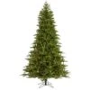 Nearly Natural 7.5-ft Cambridge Fir Artificial Christmas Tree With 800 Clear Warm (Multifunction) LED Lights With Instant Connect Technology And 1644 Bendable Branches Green