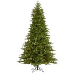 Nearly Natural 7.5-ft Cambridge Fir Artificial Christmas Tree With 800 Clear Warm (Multifunction) LED Lights With Instant Connect Technology And 1644 Bendable Branches Green