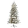 Nearly Natural 7.5-ft Flocked Manchester Spruce Artificial Christmas Tree With 450 Lights And 949 Bendable Branches