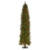 Nearly Natural 7-ft Victoria Fir Artificial Christmas Tree With 300 Multi-Color (Multifunction) LED Lights, Berries And 565 Bendable Branches
