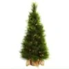 Nearly Natural 3-ft Christmas Tree W/Burlap Bag, 50 Clear Lights & 71 Tips