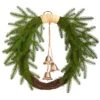 Nearly Natural 24-in Holiday Christmas Pine And Hanging Bells Wreath
