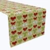 Fabric Textile Products, Inc. Table Runner, 100% Cotton, Christmas Bows Green