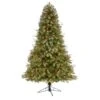 Nearly Natural 6.5-ft Lightly Frosted Big Sky Spruce Artificial Christmas Tree With 450 Clear (Multifunction) LED Lights With Instant Connect Technology, Berries, Pine Cones And 904 Bendable Branches