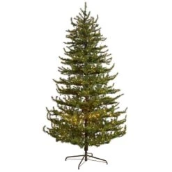 Nearly Natural 9-ft Vancouver Mountain Pine Artificial Christmas Tree With 750 Clear Lights And 2583 Bendable Branches