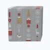 Fabric Textile Products, Inc. Napkin Set Of 4, 100% Cotton, Stylized Christmas Pattern