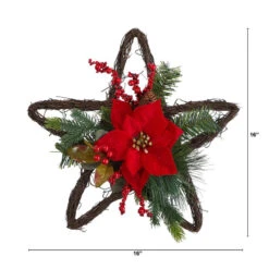 Nearly Natural 16-in Holiday Christmas Poinsettia Star Twig Wreath 7 Nearly Natural 16-in Holiday Christmas Poinsettia Star Twig Wreath -Sunnydaze Decor Shop 56bb3fecf70c48de9385d514ca2c5c10