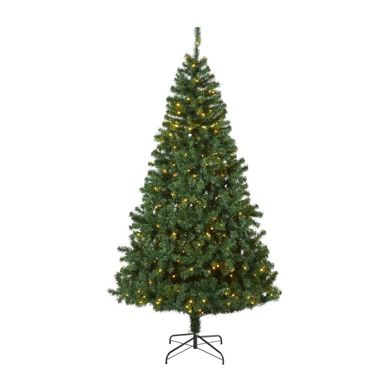 Nearly Natural 8-ft Northern Tip Artificial Christmas Tree With 450 Clear LED Lights Green 1 Nearly Natural 8-ft Northern Tip Artificial Christmas Tree With 450 Clear LED Lights Green