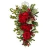 Nearly Natural 27-in Christmas Hydrangea Teardrop
