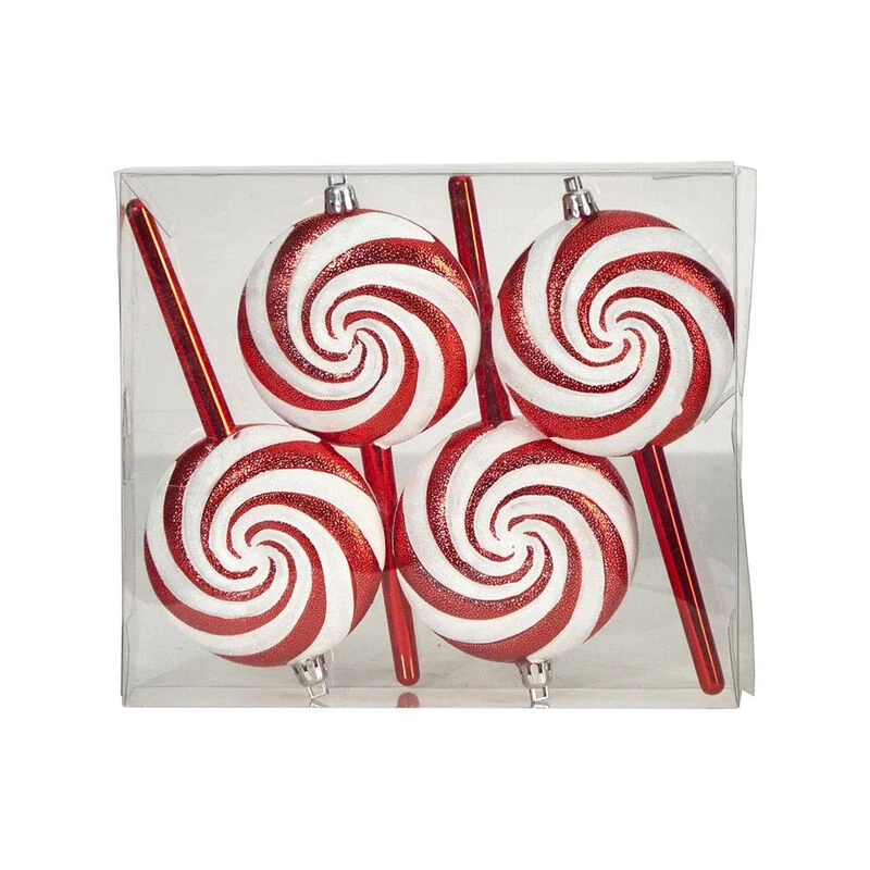 Nearly Natural 7-in Candy Cane Lollipop Holiday Deluxe Christmas Shatterproof Ornament Set Of 4 5 Nearly Natural 7-in Candy Cane Lollipop Holiday Deluxe Christmas Shatterproof Ornament Set Of 4 - Image 5