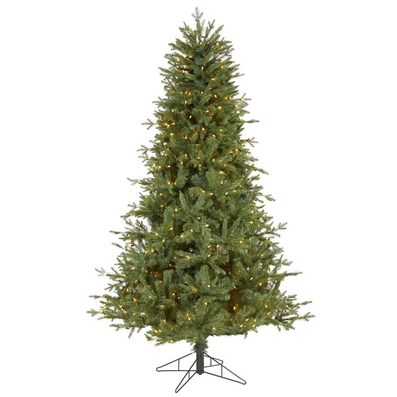 Nearly Natural 6.5-ft New Hampshire Spruce Artificial Christmas Tree With 500 Warm White Lights And 1074 Bendable Branches Green 1 Nearly Natural 6.5-ft New Hampshire Spruce Artificial Christmas Tree With 500 Warm White Lights And 1074 Bendable Branches Green