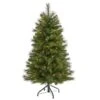 Nearly Natural 4-ft West Virginia Mountain Pine Artificial Christmas Tree With 100 Clear Lights And 322 Bendable Branches