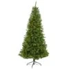 Nearly Natural 6.5-ft Green Valley Fir Artificial Christmas Tree With 350 Clear LED Lights 1125 Bendable Branches Green