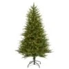 Nearly Natural 5-ft Wisconsin Fir Artificial Christmas Tree With 250 Warm White LED Lights And 578 Bendable Branches