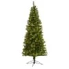 Nearly Natural 6.5-ft Green Valley Pine Artificial Christmas Tree With 300 Warm White LED Lights And 579 Bendable Branches