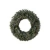 HomPlanti 4" Large Flocked Artificial Christmas Wreath With Pinecones, 150 Clear LED Lights And 360 Bendable Branches