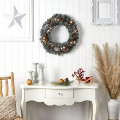 Nearly Natural 24-in Christmas Winter Frosted Stars And Pinecones Holiday Wreath 9 Nearly Natural 24-in Christmas Winter Frosted Stars And Pinecones Holiday Wreath -Sunnydaze Decor Shop 6bb5e77df82c43ecb59ddd960860c14f