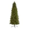 Nearly Natural 9-ft Slim West Virginia Mountain Pine Artificial Christmas Tree With 600 Clear Lights And 1359 Bendable Branches Green