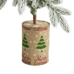 HomPlanti 28 Inches Flocked Christmas Artificial Tree In Decorative Planter 6 HomPlanti 28 Inches Flocked Christmas Artificial Tree In Decorative Planter -Sunnydaze Decor Shop 6ccdf7c02f0f4ad1beea98899567fb0c