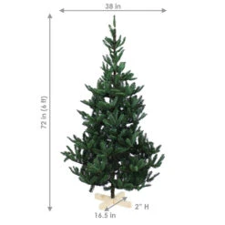 Sunnydaze Decor Sunnydaze Indoor Unlit Artificial Christmas Tree With Wooden Base - 6 Ft -Sunnydaze Decor Shop 710bc9d489044de1955352dd036ebbd4