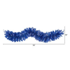 Nearly Natural 6-ft Blue Artificial Christmas Garland With 50 Warm White Lights Blue -Sunnydaze Decor Shop 757308661ffc4dfa8cd5e64ace2d6b4a