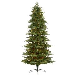 Nearly Natural 8-ft South Carolina Fir Artificial Christmas Tree With 650 Clear Lights And 2598 Bendable Branches
