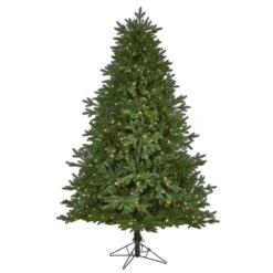 Nearly Natural 7-ft Nova Scotia Fir Real Touch Artificial Christmas Tree With 400 (Multifunction) Warm White LED Lights With Instant Connect Technology And 973 Bendable Branches
