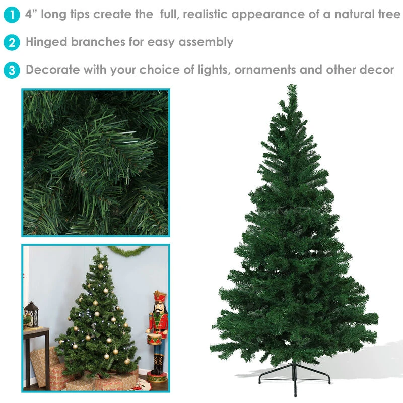 Sunnydaze Decor Sunnydaze Canadian Pine Unlit Artificial Christmas Tree Green 4 Sunnydaze Decor Sunnydaze Canadian Pine Unlit Artificial Christmas Tree Green - Image 4