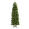 Nearly Natural 6.5-ft Slim Green Mountain Pine Artificial Christmas Tree With 300 Clear LED Lights Green