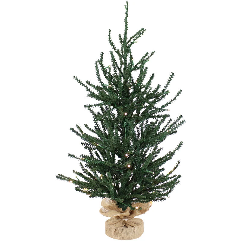 Sunnydaze Decor Sunnydaze Festive Pine Indoor Pre-Lit Faux Christmas Tree - 3 Ft 1 Sunnydaze Decor Sunnydaze Festive Pine Indoor Pre-Lit Faux Christmas Tree - 3 Ft