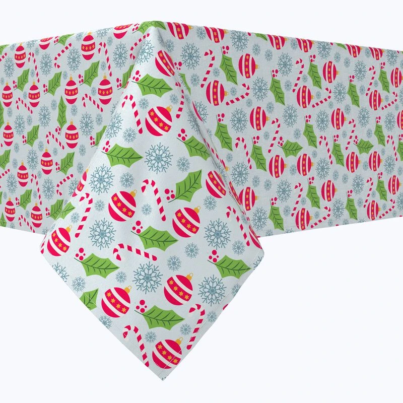 Fabric Textile Products, Inc. Rectangular Tablecloth, 100% Cotton, Time For Christmas Red 1 Fabric Textile Products, Inc. Rectangular Tablecloth, 100% Cotton, Time For Christmas Red