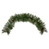HomPlanti 6' Mixed Alaskan Pines And Pinecones Artificial Christmas Garland 50 Warm White LED Lights