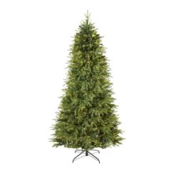 Nearly Natural 7.5-ft Vancouver Fir “Natural Look-in Artificial Christmas Tree With 600 Clear LED Lights And 2942 Bendable Branches Green