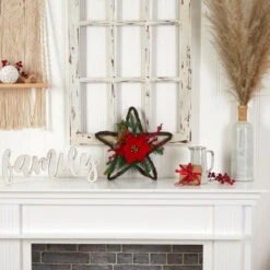 Nearly Natural 16-in Holiday Christmas Poinsettia Star Twig Wreath 9 Nearly Natural 16-in Holiday Christmas Poinsettia Star Twig Wreath -Sunnydaze Decor Shop 8635d76f9e8a4360abb2b791545024ed