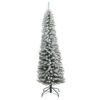 Nearly Natural 6-ft Flocked Pencil Artificial Christmas Tree With 438 Bendable Branches